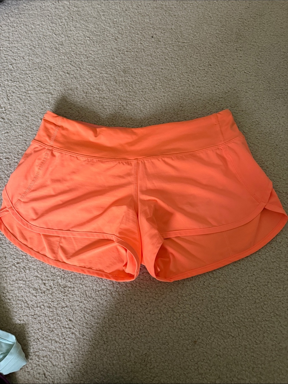 lululemon athletica Neon Orange Athletic Shorts
